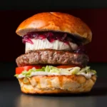 Kecskesajtos burger
